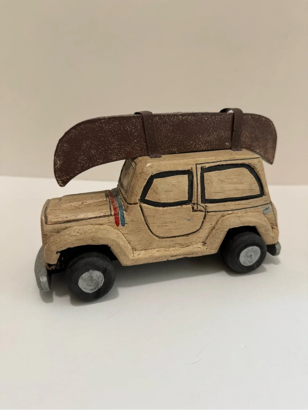 Vintage Wooden Jeep Style Car Canoe Rustic Cabin Decor
